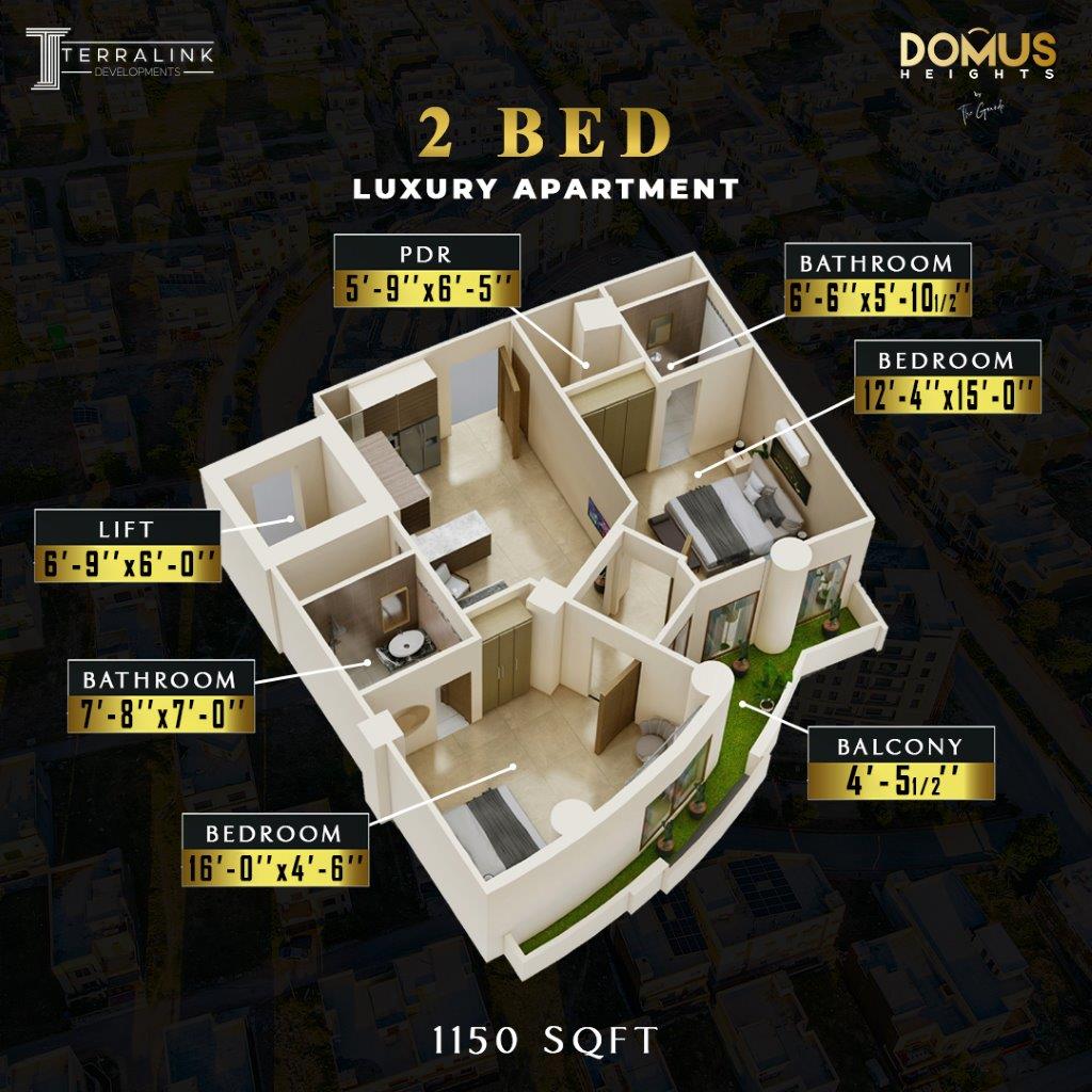 Two Bed Apartment 1150