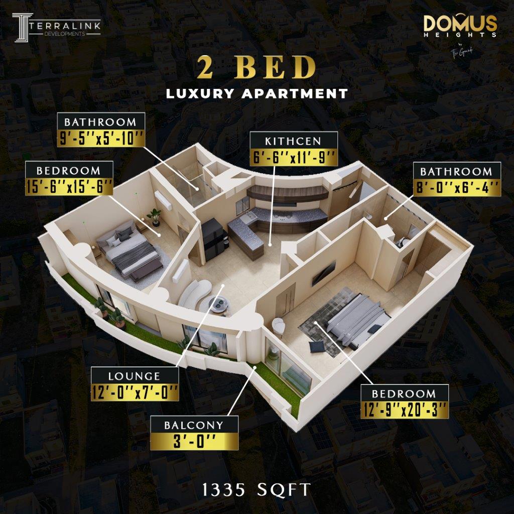 Two Bed Apartment 1335
